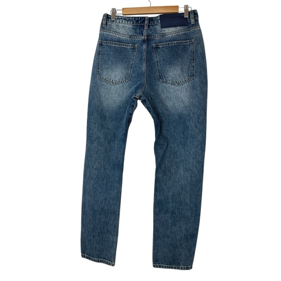 One Teaspoon Saints Jeans Women Size 26‎ Blue Distressed Bohemian Button Fly New - Picture 2 of 9